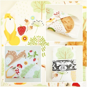 Újraszalvéta, vízhatlan textil szalvéta erdei rókás - táska & tok - uzsonna- & ebéd tartó - szendvics csomagoló - Meska.hu