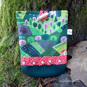 Patchwork kézműves könyvtok - én kicsi falum - táska & tok - ebook & tablet tok - Meska.hu