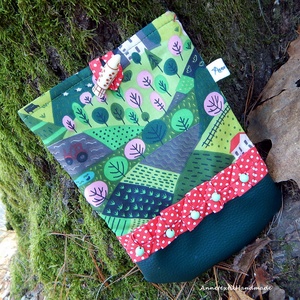 Patchwork kézműves könyvtok - én kicsi falum - táska & tok - ebook & tablet tok - Meska.hu