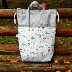 Rainbow flowers Tiny Bag - táska & tok - uzsonna- & ebéd tartó - ebéd tasak, doboz - Meska.hu