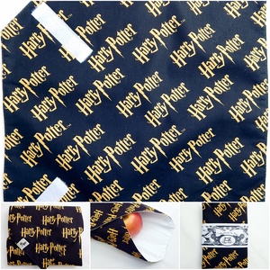 Újraszalvéta  Harry Potter feliratos prémium, vízhatlan csomagoló, Táska & Tok, Uzsonna- & Ebéd tartó, Szendvics csomagoló, Varrás, Patchwork, foltvarrás, MESKA