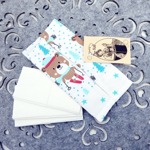 Két oldalas papírzsebkendő tartó - winter bear star  - táska & tok - pénztárca & más tok - zsebkendőtartó tok - Meska.hu