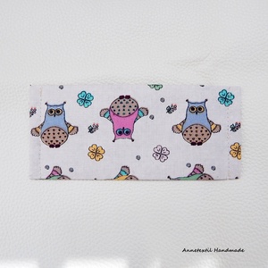 AKCIÓ - baglyos mintás pamut textil bélelt papírzsebkendőtartó annetextil - táska & tok - pénztárca & más tok - zsebkendőtartó tok - Meska.hu