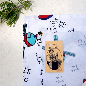AKCIÓ - Pamut textil zsebkendő, szalvéta Snoopy az űrben, annetextil - otthon & életmód - konyhafelszerelés, tálalás - konyhai textil - szalvéta - Meska.hu