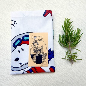AKCIÓ - Pamut textil zsebkendő, szalvéta Snoopy az űrben, annetextil - otthon & életmód - konyhafelszerelés, tálalás - konyhai textil - szalvéta - Meska.hu