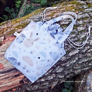 Vízhatlan uzsonnás táska bagoly és nyuszi Tiny Bag nowaste csomagolás - Meska.hu