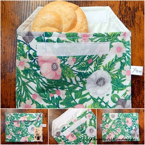 Uzsonnás tasak vízhatlan pipacsos snack bag, Táska & Tok, Uzsonna- & Ebéd tartó, Szendvics csomagoló, Varrás, MESKA