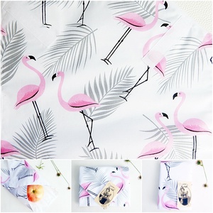 Újraszalvéta flamingók, környezettudatos vízhatlan csomagoló - annetextil, Táska & Tok, Uzsonna- & Ebéd tartó, Szendvics csomagoló, Varrás, Patchwork, foltvarrás, MESKA