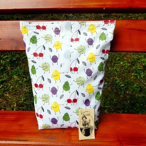 Uzsonnás zsák mosolygós gyümölcsös Roll-up lunch bag - táska & tok - uzsonna- & ebéd tartó - ebéd tasak, doboz - Meska.hu