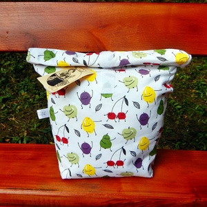 Uzsonnás zsák mosolygós gyümölcsös Roll-up lunch bag - táska & tok - uzsonna- & ebéd tartó - ebéd tasak, doboz - Meska.hu