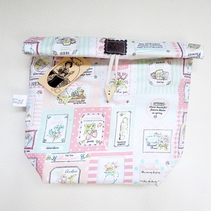 Uzsonnás zsák gyógynövény mintás Roll-up lunch bag - táska & tok - uzsonna- & ebéd tartó - ebéd tasak, doboz - Meska.hu
