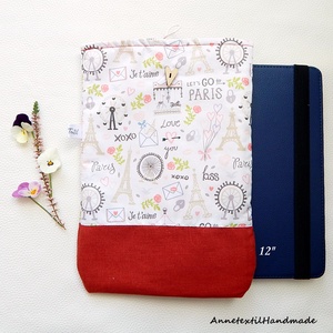 Könyvtok, tablettok, Párizs mintás vízhatlan, Táska & Tok, Ebook & Tablet tok, Patchwork, foltvarrás, Varrás, MESKA