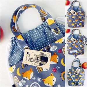 Uzsonnás táska szett szivárványos, rókás Kids - zerowaste csomagoló, Táska & Tok, Uzsonna- & Ebéd tartó, Ebéd tasak, doboz, Varrás, Patchwork, foltvarrás, MESKA