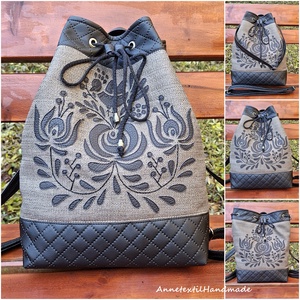 Matyó madaras többfunkciós hátizsák/oldaltáska  - Meska.hu