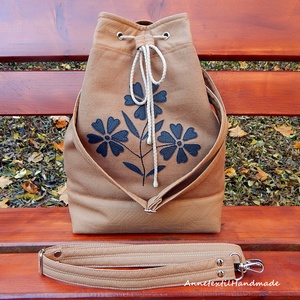 Kalocsa virágok többfunkciós hátizsák/oldaltáska  - táska & tok - hátizsák - hátizsák - Meska.hu