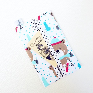 Két oldalas papírzsebkendő tartó - winter bear , Karácsony, Mikulás, Mikulás ajándékok, Varrás, Patchwork, foltvarrás, MESKA