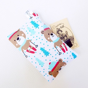 Két oldalas papírzsebkendő tartó - winter bear  - karácsony - mikulás - mikulás ajándékok - Meska.hu