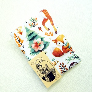 Újraszalvéta őzikés,  erdei állatos környezettudatos vízhatlan csomagoló - annetextil - táska & tok - uzsonna- & ebéd tartó - szendvics csomagoló - Meska.hu