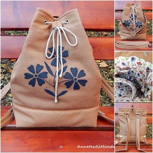 Kalocsa virágok többfunkciós hátizsák/oldaltáska  - táska & tok - hátizsák - hátizsák - Meska.hu