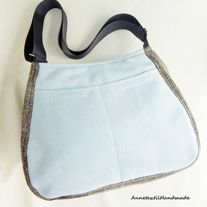 Kézzel hímzett levendulás egyedi BigBag válltáska - táska & tok - kézitáska & válltáska - nagy pakolós táska - Meska.hu