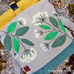 Titkos kert � bodzavirág Roll-top hátizsák - Meska.hu