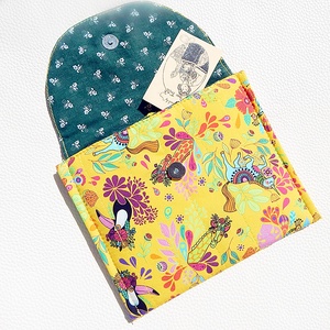 3 fakkos, varázslatos mintás neszeszer - unikornis, tukán, páva - kézműves sminktartó - táska & tok - neszesszer - Meska.hu