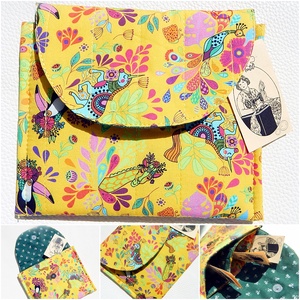 3 fakkos, varázslatos mintás neszeszer - unikornis, tukán, páva - kézműves sminktartó - táska & tok - neszesszer - Meska.hu