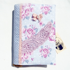 Vintage romantika - kézműves pamutvászon könyvborító  - könyv & zene - könyvtok - Meska.hu