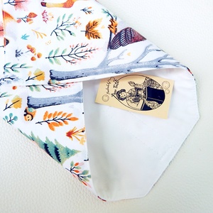 Újraszalvéta őzikés,  erdei állatos környezettudatos vízhatlan csomagoló - annetextil - táska & tok - uzsonna- & ebéd tartó - szendvics csomagoló - Meska.hu