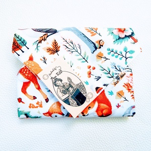 Újraszalvéta őzikés,  erdei állatos környezettudatos vízhatlan csomagoló - annetextil, Táska & Tok, Uzsonna- & Ebéd tartó, Szendvics csomagoló, Varrás, Patchwork, foltvarrás, MESKA