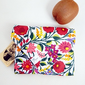 Ökoszalvéta és Újraszalvéta kalocsai virágok mintás, a stílusos megoldás - táska & tok - uzsonna- & ebéd tartó - szendvics csomagoló - Meska.hu