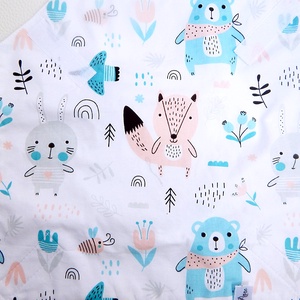 Ökoszalvéta és Újraszalvéta erdei állatos, türkiz macis mintás, a stílusos megoldás - Meska.hu