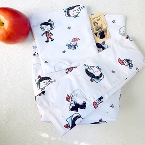 Vízhatlan uzsonnás zsák és szalvéta szettben - Pinoccio mintás  , Táska & Tok, Uzsonna- & Ebéd tartó, Ebéd tasak, doboz, Varrás, Patchwork, foltvarrás, MESKA