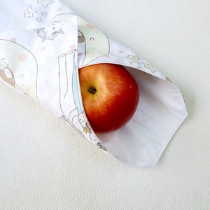 Uzsonnás táska szett kis hercegnő, Kids zero waste csomagolás - táska & tok - uzsonna- & ebéd tartó - ebéd tasak, doboz - Meska.hu