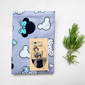 Újraszalvéta - Menta Minnie egér  újraszalvéta - Tépőzáras szendvics csomagoló - Vízhatlan textil újraszalvéta lánynak  - táska & tok - uzsonna- & ebéd tartó - szendvics csomagoló - Meska.hu