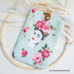  Puha tablettok és ebook tok mentazöld Frida Khalo mintás táska tok tablethez eBookhoz - Meska.hu
