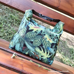 Ebédtáska Roll top lunch bag trópusi levelek  - táska & tok - uzsonna- & ebéd tartó - ebéd tasak, doboz - Meska.hu