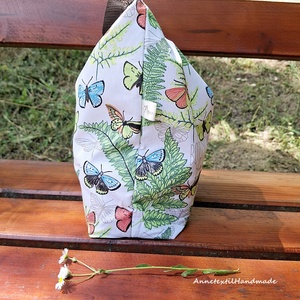 Ebédtáska Rolltop lunch bag botanikus pillangós páfrányos - táska & tok - uzsonna- & ebéd tartó - ebéd tasak, doboz - Meska.hu