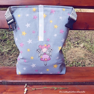 Ebédtáska Rolltop lunch bag tündér csillagokkal mintás - táska & tok - uzsonna- & ebéd tartó - ebéd tasak, doboz - Meska.hu