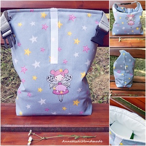 Ebédtáska Rolltop lunch bag tündér csillagokkal mintás - táska & tok - uzsonna- & ebéd tartó - ebéd tasak, doboz - Meska.hu