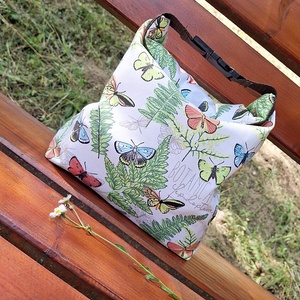 Ebédtáska Rolltop lunch bag botanikus pillangós páfrányos, Táska & Tok, Uzsonna- & Ebéd tartó, Ebéd tasak, doboz, Varrás, MESKA