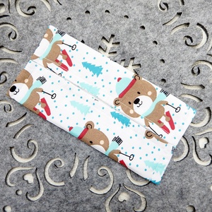 Két oldalas papírzsebkendő tartó - winter bear  - Meska.hu