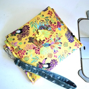 3 fakkos, varázslatos mintás neszeszer unikornis, tukán, páva lecsatolható fogóval, Táska & Tok, Pénztárca & Más tok, Kártyatartó & Irattartó, Varrás, Patchwork, foltvarrás, MESKA