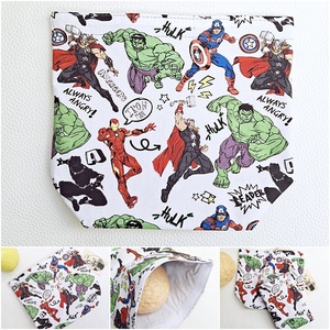 Uzsonnás zsák - Tépőzáras lunch bag uzsonnás zsák - Mosható tízórai tartó Marvel szuperhős mintás - táska & tok - uzsonna- & ebéd tartó - ebéd tasak, doboz - Meska.hu