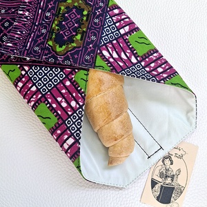 Újraszalvéta afrikai vaxolt  prémium pamutvászon, vízhatlan csomagoló lila patchwork mintás - Meska.hu