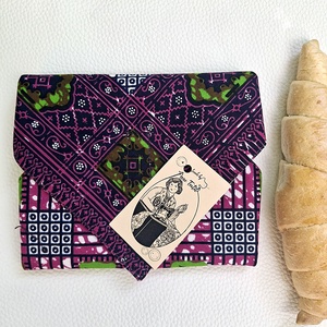 Újraszalvéta afrikai vaxolt  prémium pamutvászon, vízhatlan csomagoló lila patchwork mintás - táska & tok - uzsonna- & ebéd tartó - szendvics csomagoló - Meska.hu