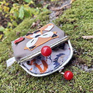 Rókás Candy kapcsos pénztárca, kis táska lánccal - táska & tok - pénztárca & más tok - pénztárca - női pénztárca - Meska.hu