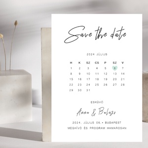 'Save the date' digitális esküvői dátumértesítő - esküvő - meghívó & kártya - meghívó - Meska.hu