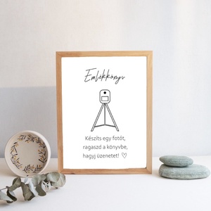Esküvői emlékkönyv, fotósarok tábla, Esküvő, Dekoráció, Tábla & Jelzés, Fotó, grafika, rajz, illusztráció, MESKA