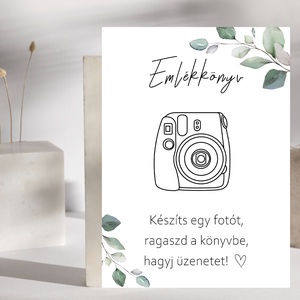 Greenery stílusú esküvői instax mini táblák - esküvő - dekoráció - tábla & jelzés - Meska.hu